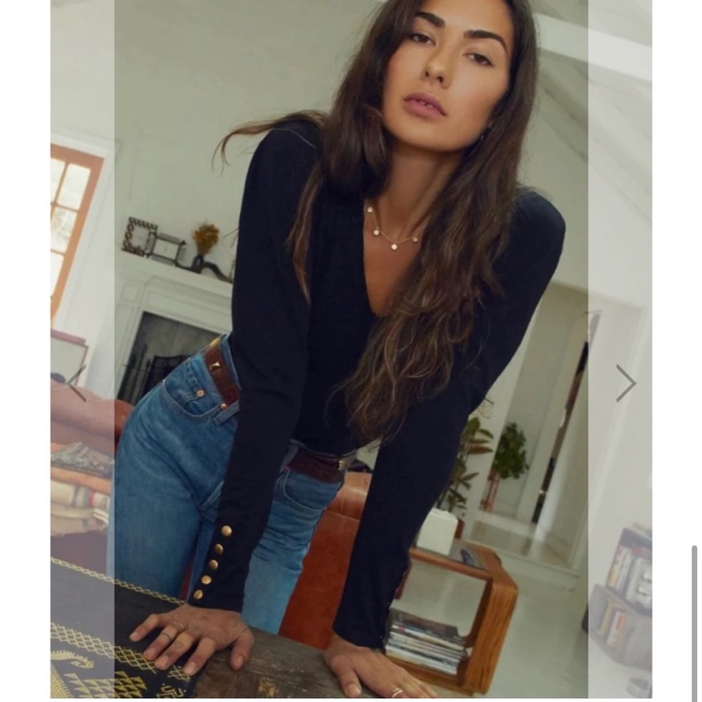 Nation LTD Black Andrea Long Sleeve Top XS